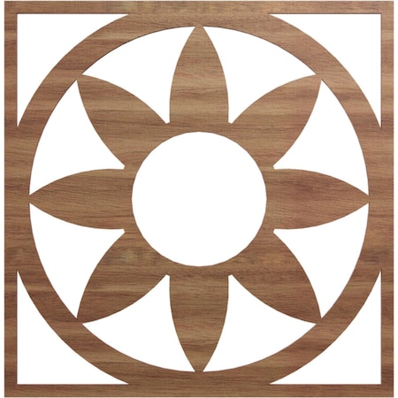 Ekena Millwork Blume Wood Fretwork Pierced Ceiling Medallion, Walnut, 22"OD x 7 5/8"ID x 3/8"T CMWP22X22X0375BLWA